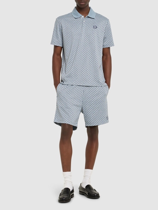 Sergio Tacchini: Paolo knit polo - Faded Denim - men_1 | Luisa Via Roma