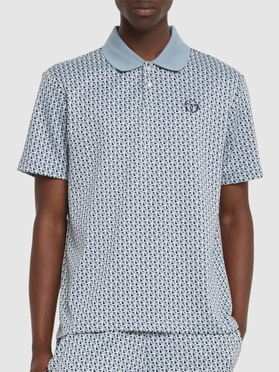 Sergio Tacchini: Paolo knit polo - Faded Denim - men_2 | Luisa Via Roma