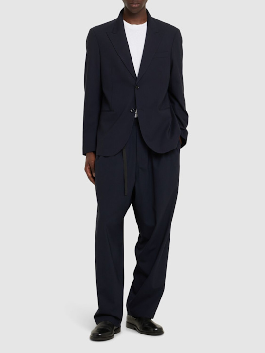 Seven Gauge: Single breast tropical wool blend blazer - men_1 | Luisa Via Roma