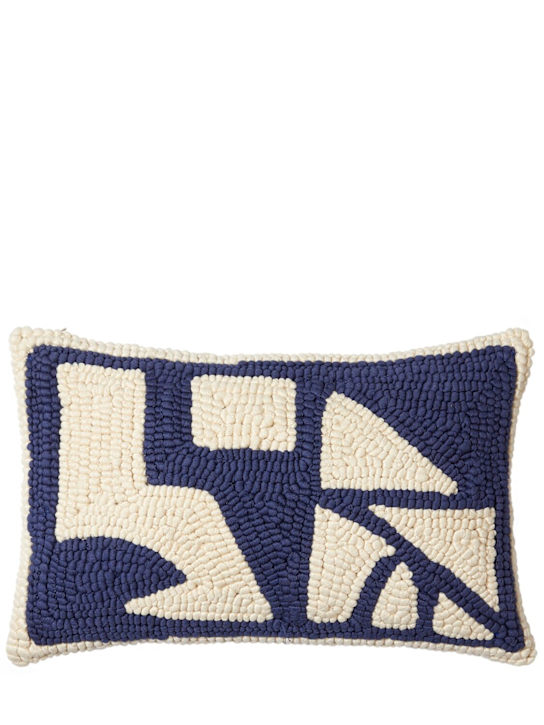 The Conran Shop: Ira Knotted Blue cushion - ecraft_0 | Luisa Via Roma
