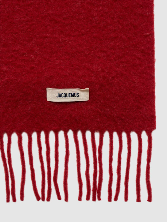 Jacquemus: Carro马海毛混纺围巾 - 深红色 - women_1 | Luisa Via Roma