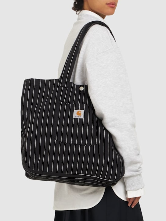 Carhartt WIP: Hendry cotton tote bag - Black - women_1 | Luisa Via Roma
