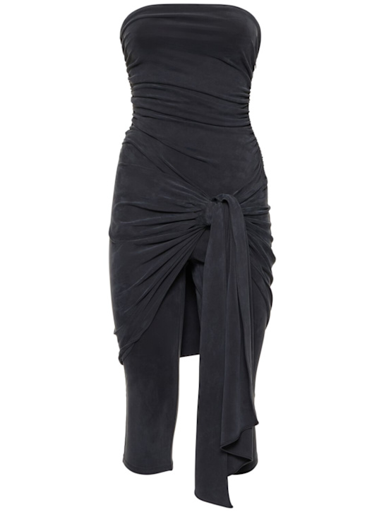 Alexander Wang: Tuta in jersey senza spallini - Grigio - women_0 | Luisa Via Roma