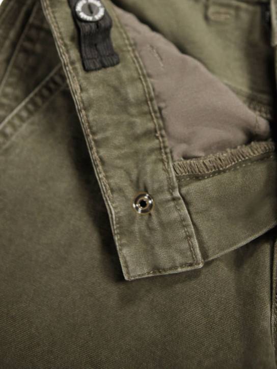 Molo: Cotton gabardine pants - グリーン - kids-boys_1 | Luisa Via Roma