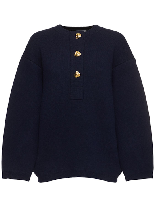 Carven: Cashmere sweater w/ buttons - women_0 | Luisa Via Roma