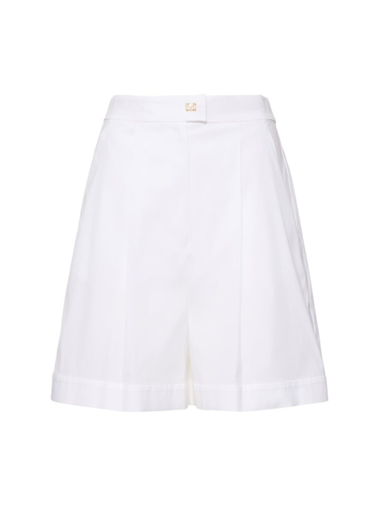 Sultano cotton blend poplin shorts