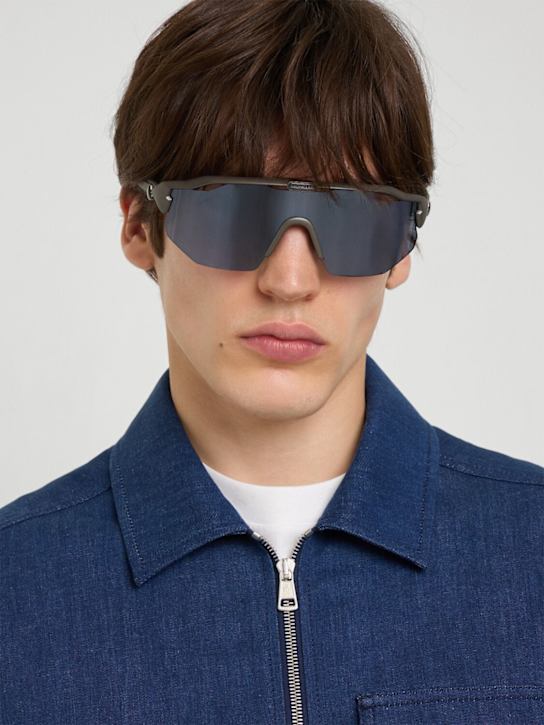 Moncler: Shield acetate mask sunglasses - Violet - men_1 | Luisa Via Roma