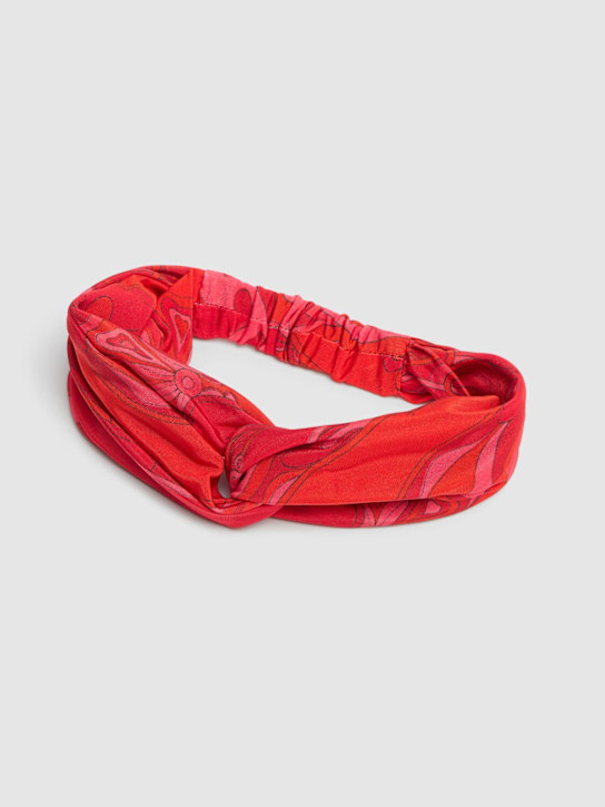 Pucci: Fascia in jersey di misto viscosa stampata - Rosso - kids-girls_1 | Luisa Via Roma