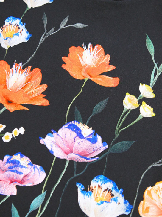 Molo: Felpa in cotone stampato stretch - Nero - kids-girls_1 | Luisa Via Roma