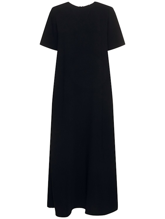 The Row: Robi wide satin long dress - Black - women_0 | Luisa Via Roma