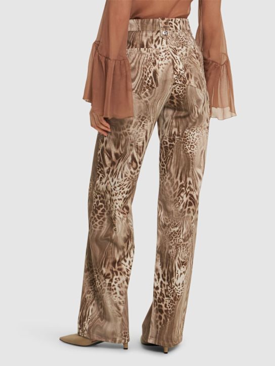 Leopard print mid rise boyfriend jeans - Blumarine - Women  | Luisaviaroma