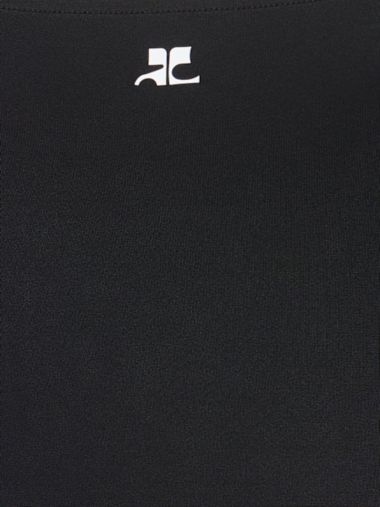 Courrèges: AC tech crepe swimsuit - Black - women_3 | Luisa Via Roma