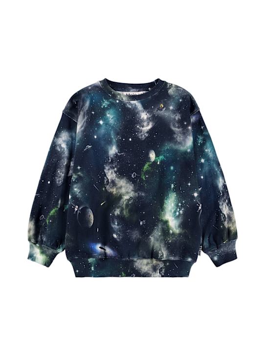 Molo: Printed organic cotton sweatshirt - マルチカラー - kids-boys_0 | Luisa Via Roma
