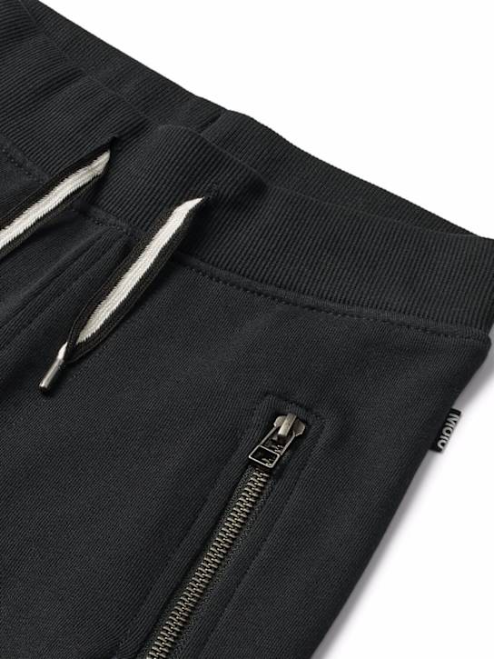 Molo: Cotton sweatpants - Black - kids-boys_1 | Luisa Via Roma
