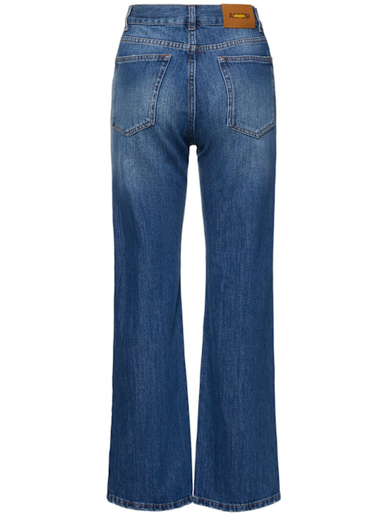 ASPESI: Denim wide leg jeans - Blue - women_3 | Luisa Via Roma