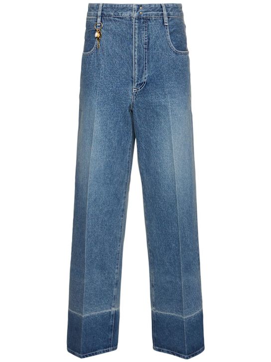 Carven: High rise boyfriend jeans - Blue - women_0 | Luisa Via Roma