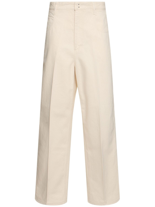 Carven: Cotton straight pants - Light Beige - women_0 | Luisa Via Roma
