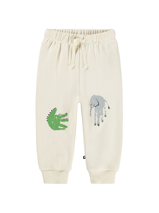 Molo: Printed cotton sweatpants - kids-girls_0 | Luisa Via Roma
