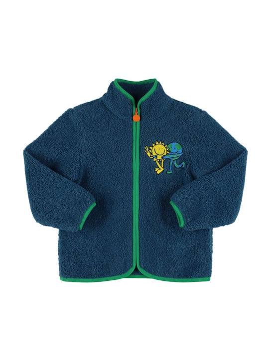 Stella McCartney Kids: Poly teddy jacket - ブルー - kids-boys_0 | Luisa Via Roma