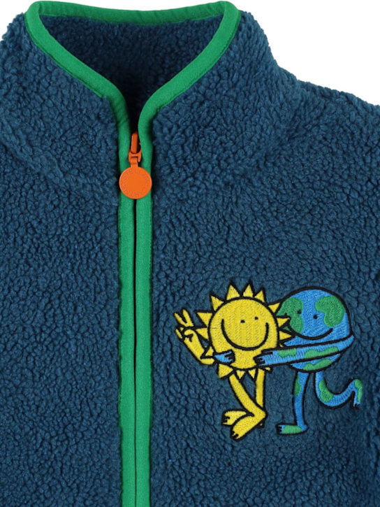 Stella McCartney Kids: Poly teddy jacket - ブルー - kids-boys_1 | Luisa Via Roma