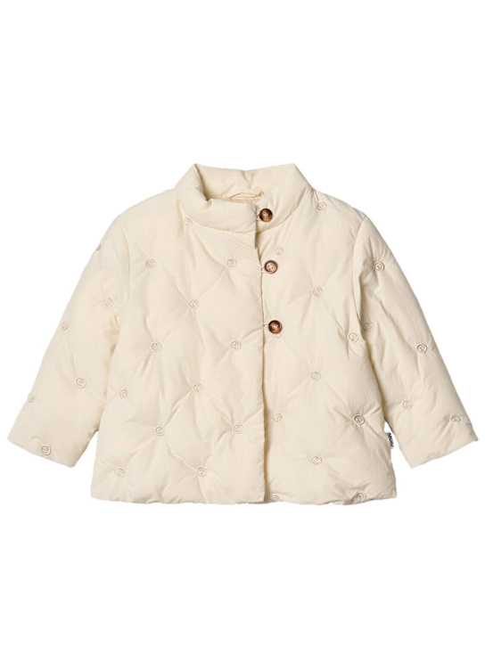 Molo: 퀼티드 리사이클 나일론 재킷 - Vanilla - kids-girls_0 | Luisa Via Roma