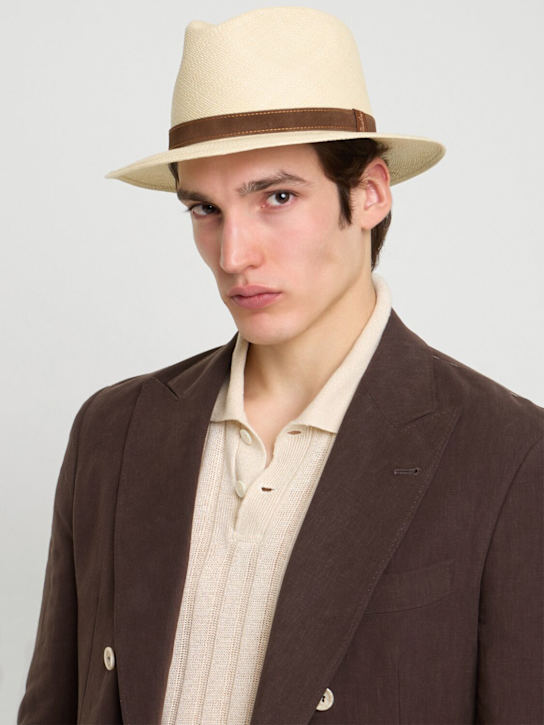 Borsalino: Country Quito straw panama hat - Bruciato - men_1 | Luisa Via Roma