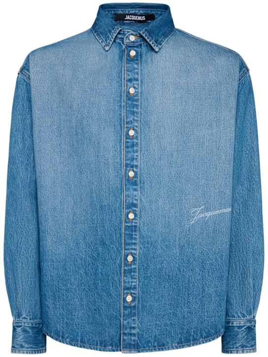 Jacquemus: La Chemise de-Nimes Simon shirt jacket - men_0 | Luisa Via Roma