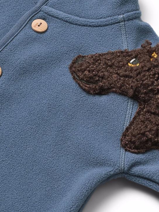 Molo: Recycled poly jacket - ブルー/ブラウン - kids-boys_1 | Luisa Via Roma