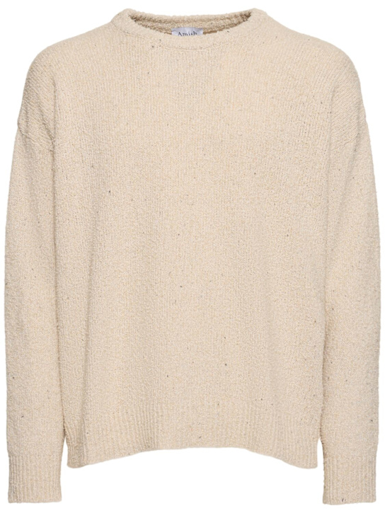 Amish: Bouclé crewneck sweater - men_0 | Luisa Via Roma