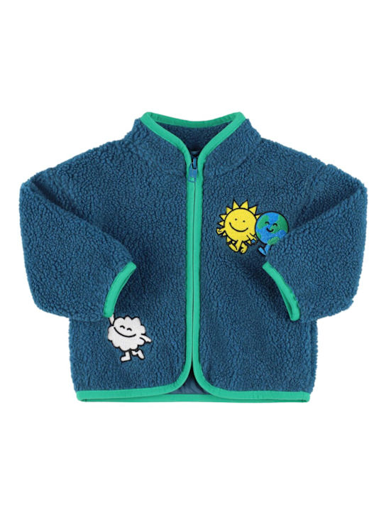 Stella McCartney Kids: Poly teddy jacket - ブルー - kids-girls_0 | Luisa Via Roma