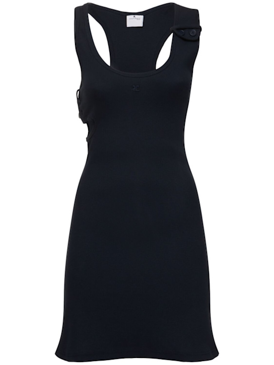 Courrèges: Double buckle 90's rib knit dress - women_0 | Luisa Via Roma