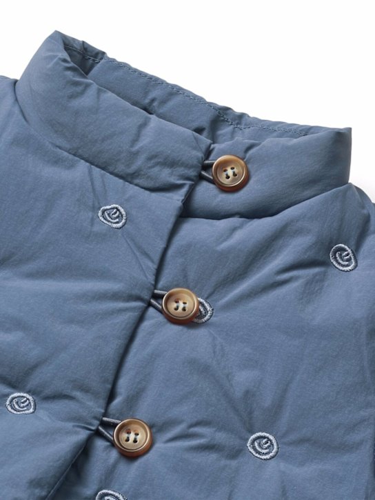 Molo: Quilted recycled nylon jacket - ライトブルー - kids-girls_1 | Luisa Via Roma