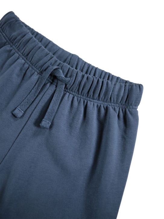 Molo: Printed stretch cotton sweatpants - Blue - kids-boys_1 | Luisa Via Roma