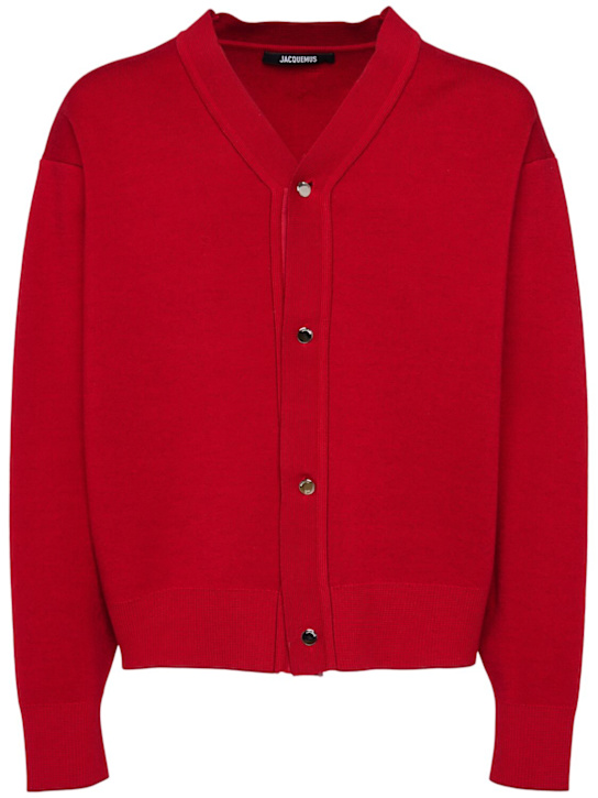 Jacquemus: Le Cardigan Doppio wool cardigan - men_0 | Luisa Via Roma