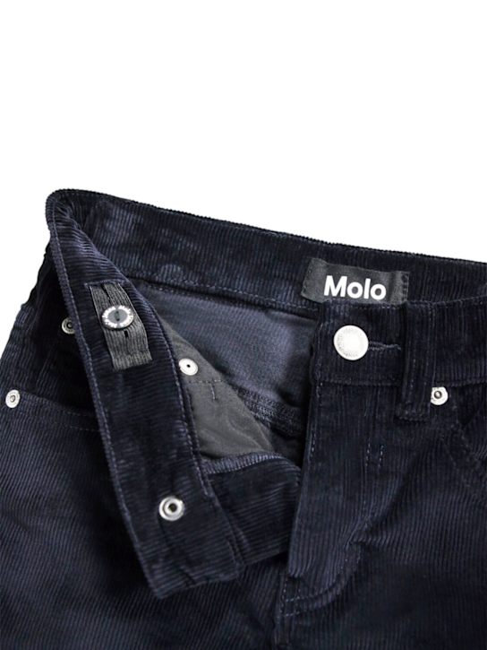 Molo: Stretch cotton corduroy pants - ブルー - kids-girls_1 | Luisa Via Roma