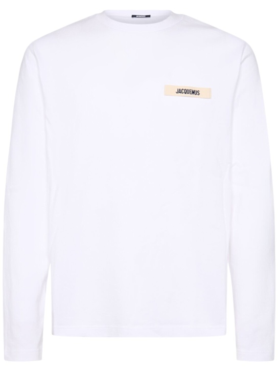 Jacquemus: Le Tshirt Gros Grain cotton ls  t-shirt - men_0 | Luisa Via Roma