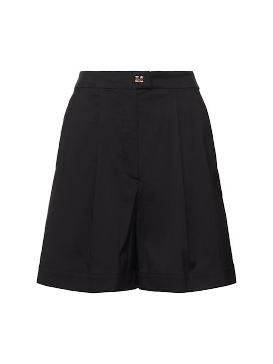 Max Mara: Sultano cotton blend poplin shorts - women_0 | Luisa Via Roma