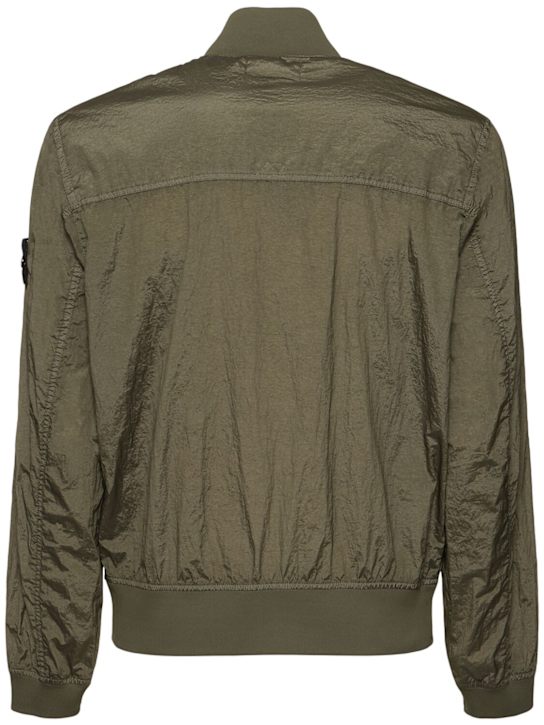 Stone Island: NYLON METAL WATRO bomber - Military Green - men_3 | Luisa Via Roma