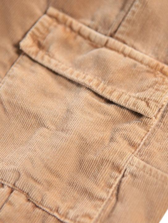 Molo: Cotton corduroy cargo pants - Beige - kids-boys_1 | Luisa Via Roma