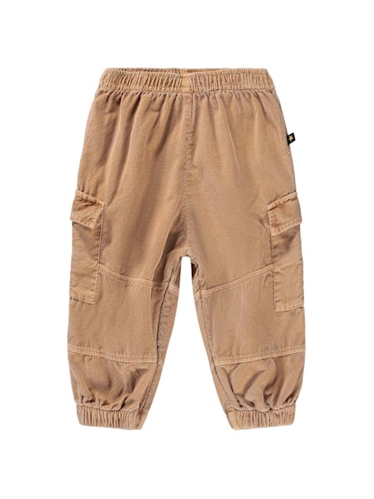 Molo: Cotton corduroy cargo pants - Beige - kids-boys_0 | Luisa Via Roma