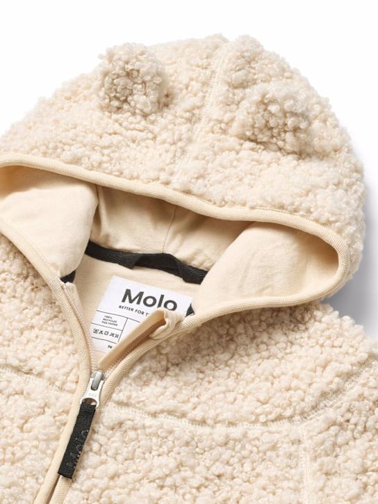 Molo: Recycled poly teddy jacket - バニラ - kids-boys_1 | Luisa Via Roma