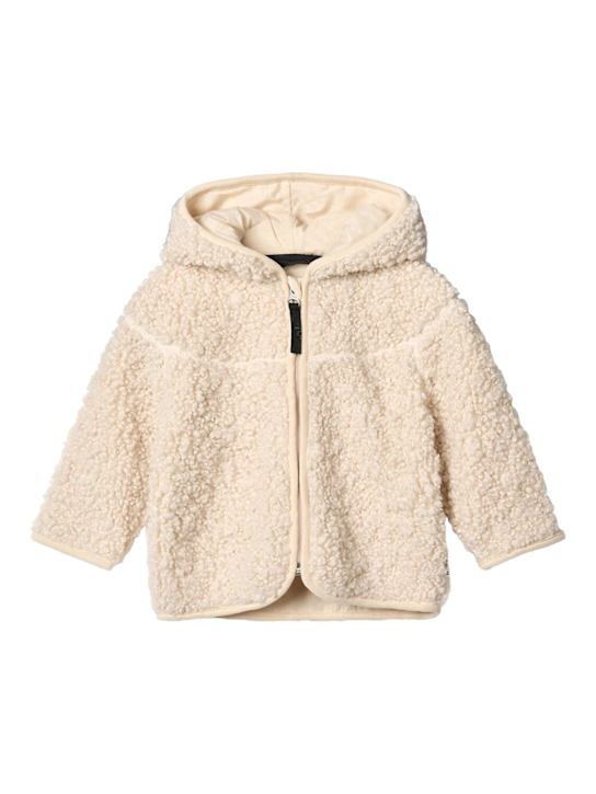 Molo: Recycled poly teddy jacket - バニラ - kids-boys_0 | Luisa Via Roma