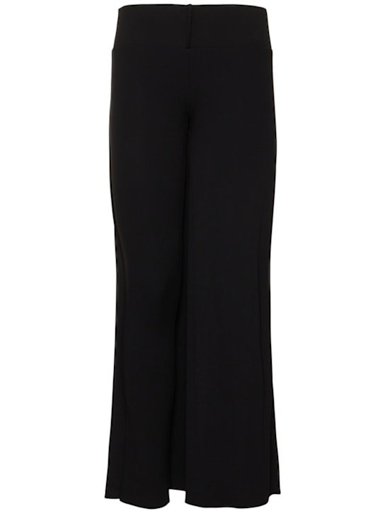 Courrèges: Infinity viscose crepe jersey pants - Black - women_0 | Luisa Via Roma