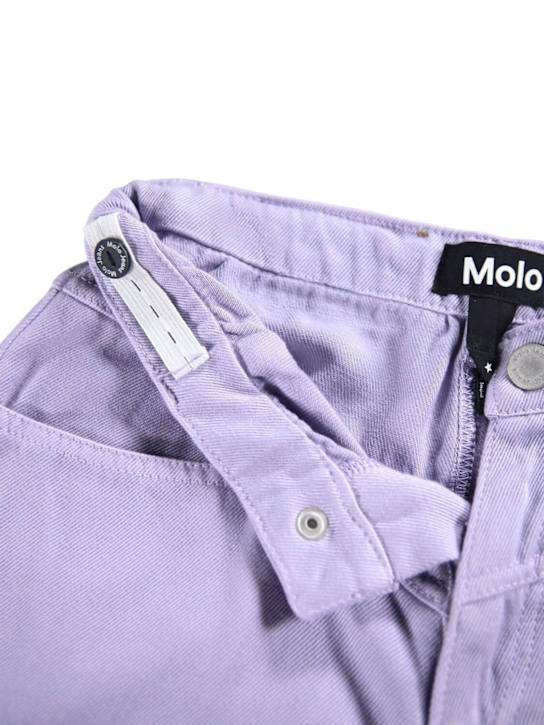 Molo: Cotton & viscose gabardine pants - ライラック - kids-girls_1 | Luisa Via Roma