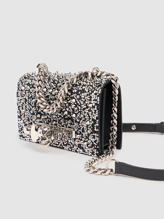 McQueen: Mini Jewelled leather shoulder bag - women_1 | Luisa Via Roma