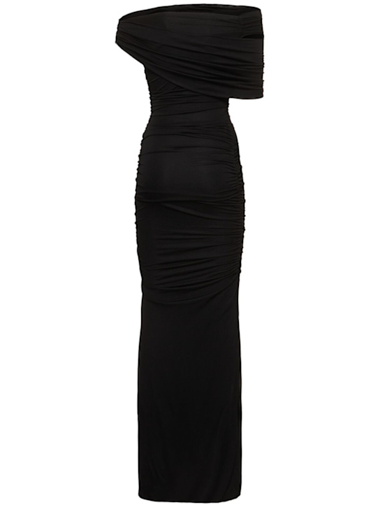 Blumarine: Jersey sablé dress - Black - women_0 | Luisa Via Roma