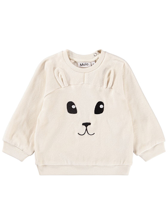 Molo: Bunny organic cotton sweatshirt - ホワイト - kids-boys_0 | Luisa Via Roma