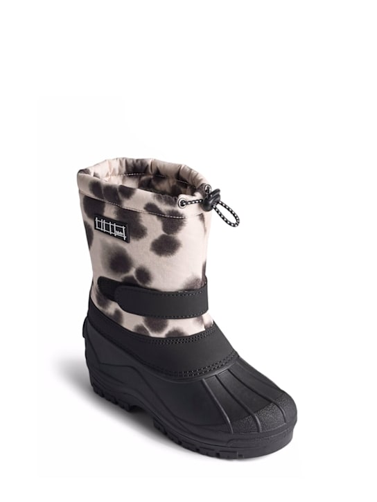 Molo: Poly snow boots - ブラック/ホワイト - kids-girls_0 | Luisa Via Roma