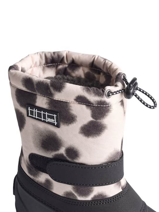 Molo: Poly snow boots - ブラック/ホワイト - kids-girls_1 | Luisa Via Roma