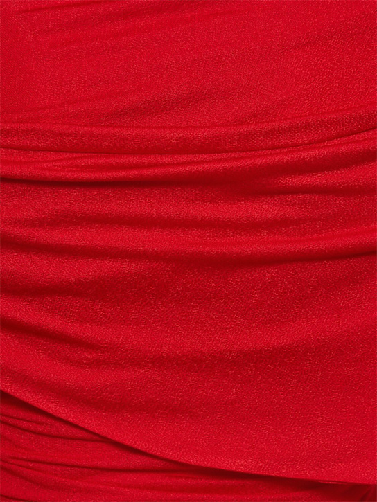 Blumarine: Jersey sablé dress - Red - women_4 | Luisa Via Roma